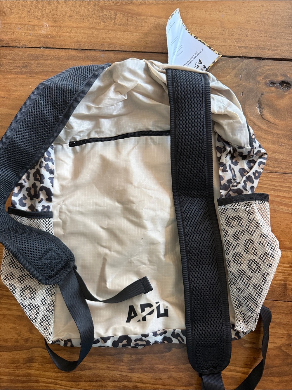 APL Leopard-Pattern and Black Backpack - Picture 3 of 3